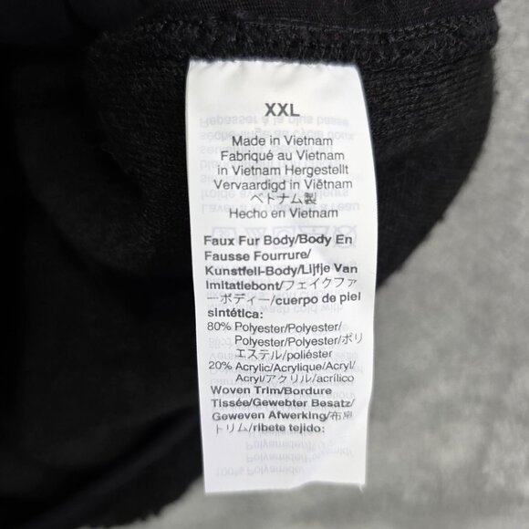 Mens J.Crew Black Sherpa Fleece & Nylon Vest Zippered Pockets Mock Neck XXL - Picture 4 of 8